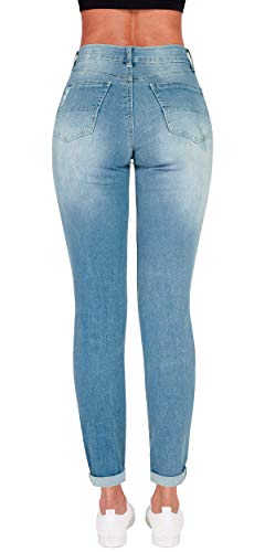 Image of Women's High Waisted Jeans for Women Ripped Skinny Stretch Jeans Distressed Butt Lifting Denim Pants