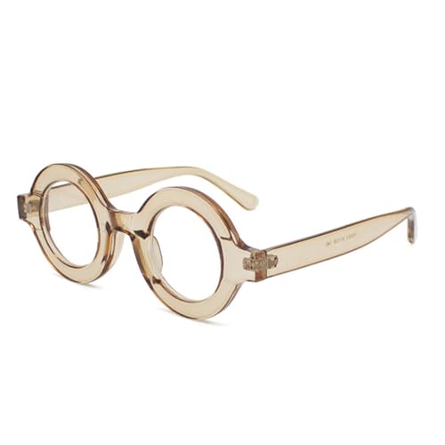 Lunettes clair hommes cadre LVTFCO et femmes rondes retro couleur champagne tendance