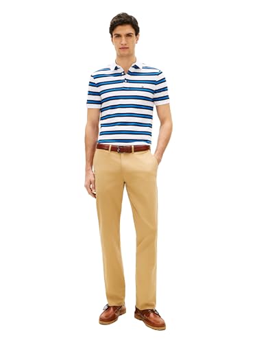 Image of Tommy Hilfiger Men's Short Sleeve Polo Shirts in Slim Fit with Stretch and Organic Pique Cotton