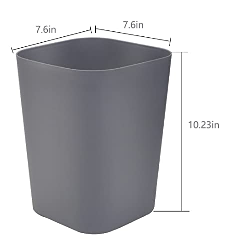 Caneca de basura cuadrada 2 galones pack 2 Blanco+Gris miniatura 2