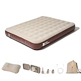 MOBI GARDEN エアーベッド 3人用 電動ポンプ内蔵 電動エアマット 200×180×26cm 折り畳み式 耐荷重300kg 2min自動膨張 電動ベッド 枕付き 収納袋付き 快適な寝心地 フロック表面加工 来客用 防災用 車中泊 引越し 家庭用 アウトドア コンパクト