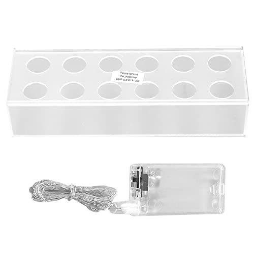 Vase en acrylique long rectangle LED anti-chute pour centre de table basse de mariage