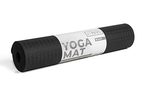 Blue Dove - Esterilla de yoga antideslizante de TPE (183 cm de largo, 61 cm de ancho, 6 mm de grosor, para pilates (medianoche)