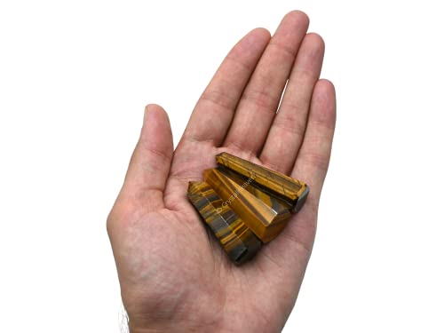 Image of Crystal Heaven Certified Tiger Eye Agate Crystal Tower Obelisk Point For Chakra, Healing And Balancing - AAA Grade Original Certified Gemstone Agate For Reiki Meditation Yoga Spiritual (2-3 Inches)