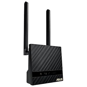 ASUS 4G-N16 Wireless-N300 LTE Modem-Router (4G LTE Mobiles Breitband, 150 Mbit/s, WLAN, 300 Mbit/s, LAN-Port), Schwarz