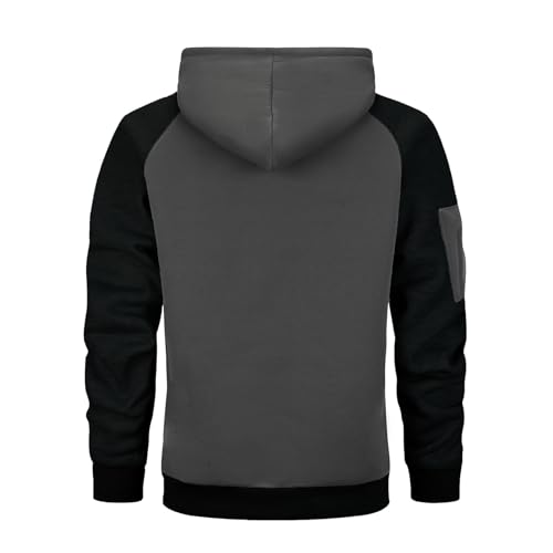 AOTORR Hoodies for Men Pullover Fleece Sweatshirts Contrast Color Casual Sweater with Kangaroo Pockets3