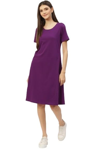 Image of Women's A-Line Cotton Midi Dress