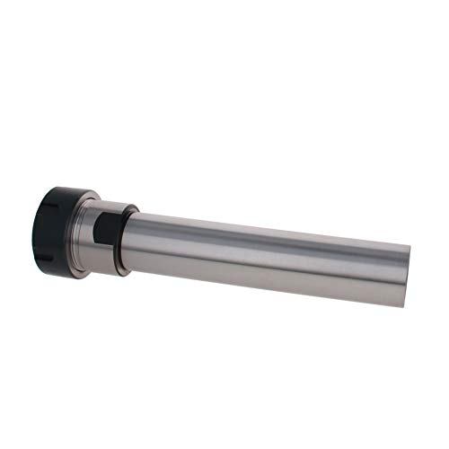 Utoolmart CNC延長フライス ストレートコレットチャック コレットナット コレットチャック延長ロッド シルバートーンER32 ハンドルC32 有効長150mm カット深度≤0.008mm 1個入り ブラック クランプナット CNCフライス旋盤