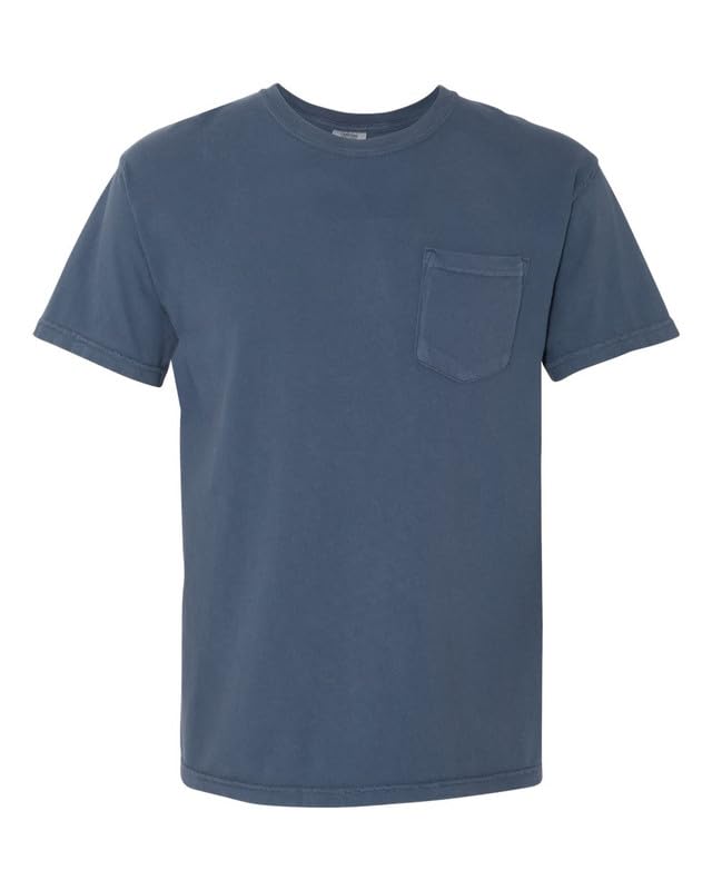 Image of Comfort Colors Men's Adult Short Sleeve Pocket T-Shirt (6030). Midnight