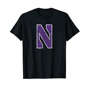 Northwestern University Wildcats Distressed Primary T-Shirt