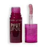 Revolution, Pout Lip Oil, Nourishing Tinted Lip Oil, High Shine, Non-Sticky Finish, Vegan & Cruelty-Free, Bitten Cherry, 0.13 oz