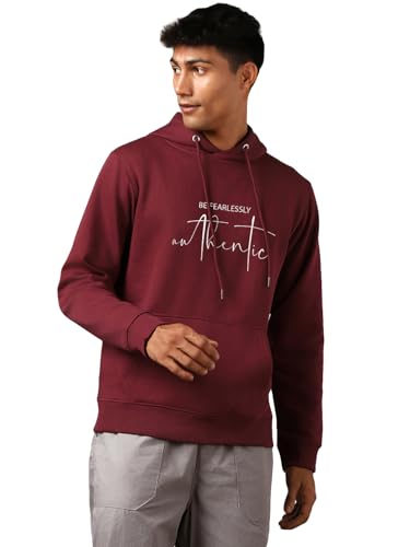 Image of Nobero Printed Hoodies for Man | 280 GSM Rich Cotton Fleece Hooded Full Sleeve Sweatshirt for Man | Stylish Casual Wear Winter Hoodies for Men