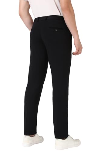 Image of Peter England Men's Mid Rise Slim Work Utility Pants
