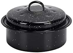 ENAMORY 3-QT Black Covered Round Roaster Pan