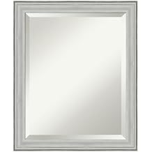 Amanti Art Bathroom Mirror for Over Sink, Vanity Mirror, Wood Frame, Hangs Horizonally and Vertically, Bathroom Wall Decor, Beveled Edge
