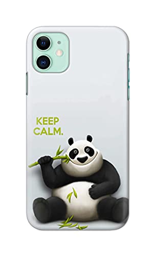 Image of Printed Hard Back Cover Case for Apple iPhone 11 Back Cover (Cartoon Panda) -203