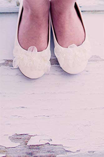 Girls Elegant Ballerina Slipper with Sheer Organza Flower and Pearl Accents4