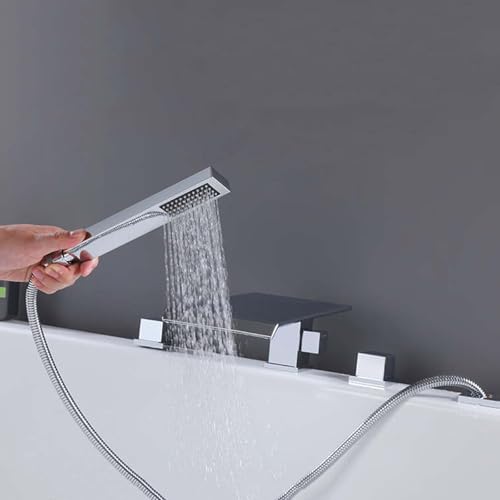 Tapisseurs en cascade pour baignoires 4 trous noir LWX eau chaude - 4