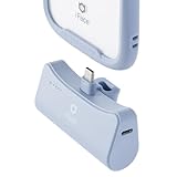 iFace ダイレクト モバイルバッテリー USB Type-C 専用 5000mAh (ペールブルー)【 USBタイプC端子専用 PSE認証済 急速充電 コンパクト 小型充電器 2台同時充電可能 持ち運び バッテリー iPhone 16/15シリーズ対応 Android USB-C 機内持ち込み可能 】