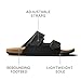 REEF Cushion Tradewind SL Mens Fashion Slides, Adjustable Vegan Leather Straps, Ultra Soft Cushion Footbed, Black/Tan, 8