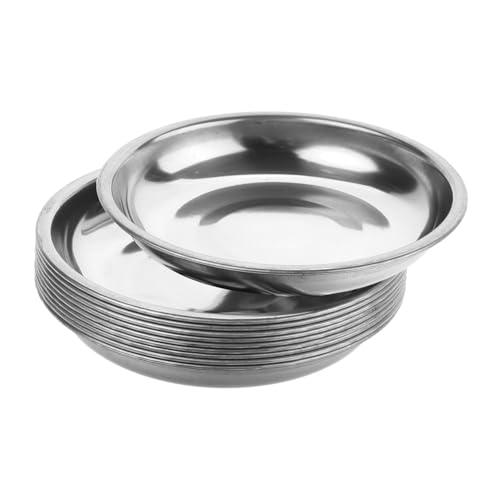 CONGARTENO 10pcs Small Plate Appetizer Tray Vinegar Plate Dip Chiller Bowl Dipping Sauce Bowls Dip Serving Dish Appetizer Serving Dish Pinch Bowls Small Serving Platter Stainless Steel