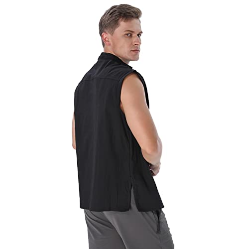 Denctoram Men's Loose Medieval Viking Sleeveless Shirt Renaissance Gothic Victorian Top Tee Pirate Costume #TOP2
