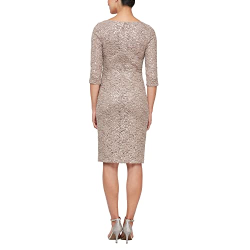 Image of Alex Evenings Women's L Neck Knee Length Shift Dress