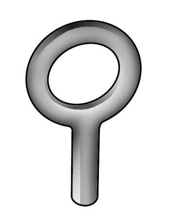 K2012-BLANK, Eyebolt, 1-1/4In, 2-3/16In, Blank w/oShlder