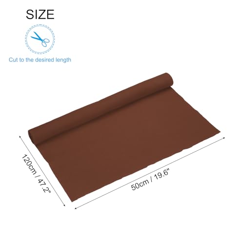 Image of MECCANIXITY 47 inch Elastic Cuffs Ribbed Trims Cotton Fabric Knit Rib Stretch Tape Cuff Sleeve Waistband for Sewing, 20 inch Wide Light Brown