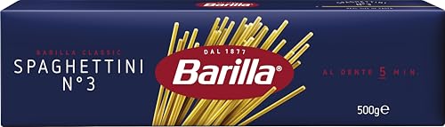 Barilla Pasta Klassische Spaghettini n.3 aus hochwertigem Hartweizen immer al dente (1 x 500 g)