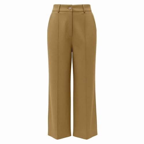 Pantalon taille haute en tissu extensible fluide et léger - 5