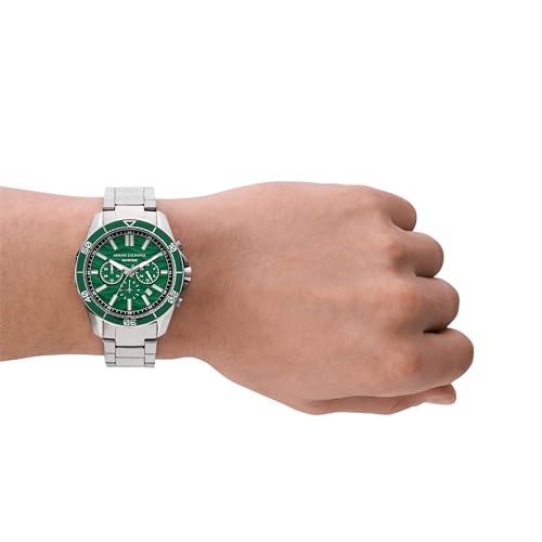 Image of Armani Exchange A|X Dive-Inspired Stainless Steel Watch for Men