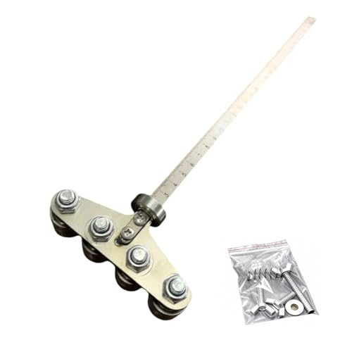 Guía de corte de acero inoxidable para sierras circulares, riel guía ajustable y pinzas de posicionamiento para mediciones precisas y corte simple de madera (eje cuádruple, 80 cm/31,5 cm)