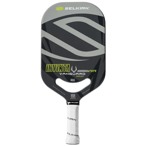 2024 Selkirk Vanguard Power Pickleball Paddle | Quad Carbon Fiber Pickleball Paddle with a Polypropylene X5+ 16mm Core | Pickleball Rackets Made in The USA | Invikta | Gray Volt Cover