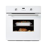 Cookology COF605WH 60cm 65 Litre Capacity, Installed Built In Electric Fan Oven, Integrated Single Fan Oven with Mechanical Dial Timer and Grill - in White