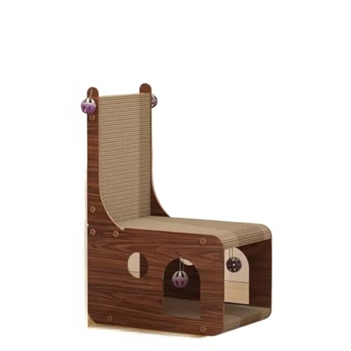 Fiozwea段ボール製の猫用爪とぎトンネル、爪とぎボード、巣が新登場。耐久性があり、糸くずが出ない縦型二層式キャットハウスは、四季を通じて活躍します。引っかき傷に強く、運動不足の改善、ストレス解消にも効果的です。両面使用も可能です。 (ラグジュアリーアッ