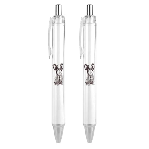ジョジョの奇妙な冒険 イギー ボールペン 油性ボールペン 鉛筆 ノック式 2 PCS 0.5mm 極細ボールペン Kインク 文房具 シャーペン 耐久性 速乾 人気 かきやすい 書き心地いい お祝い 入学 卒業 入社 就職 誕生日 プレゼント 男女兼用