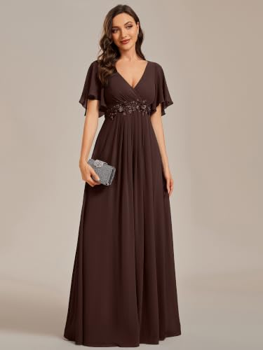 Image of Ever-Pretty Womens V Neck Applique Mother of the Bride Dresses Formal Dress