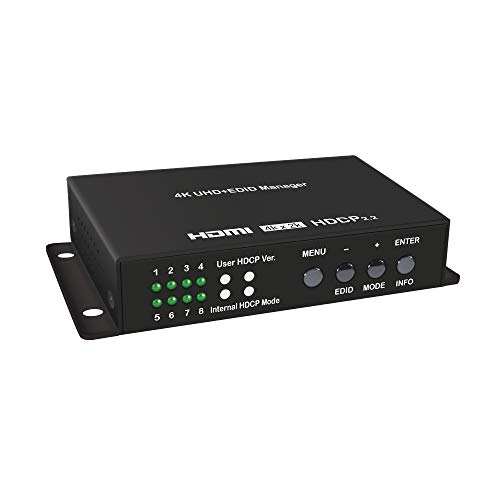 J-Tech Digital EDID Emulator 4K 60Hz 4:4:4 18Gbps w/4 EDID Functions: Read, Write, Emulation and Bypass; Supports OSD Manual, HDCP Indicator, CEC Pass-Through, and PC Management Tool