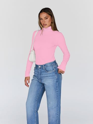 Image of Trendy Queen Women's Turtleneck Long Sleeve Shirts Basic Underwear Tops Winter Clothes 2026