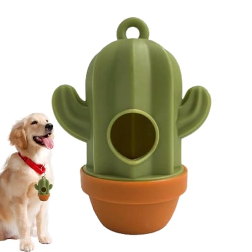 Dispenser per sacchetti per rifiuti per cani, porta sacchetti per raccogliere cacca per cani, porta cacca portatile forma di cactus, dispenser per sacchetti igienici per cani