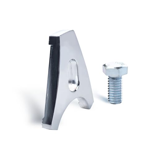 Flylin Silver Aluminum Car Distributor Clamp Hold Down with Screw, SBC BBC Distributor Clamp Replacement for Engines V8 V6