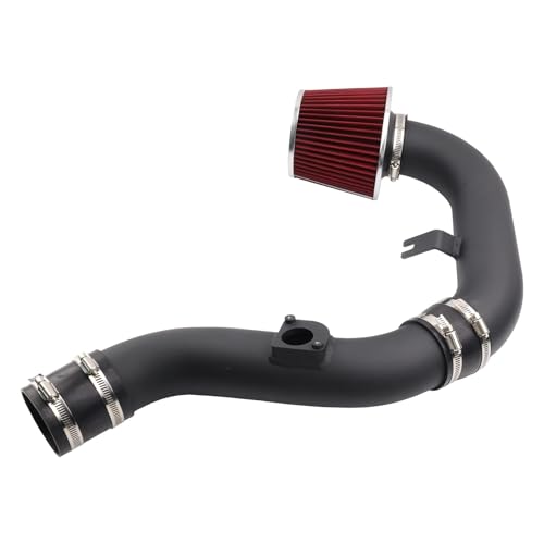 Cold Air Intake Filter For 02-07 For Subaru For Impreza For WRX STI 2.0L/2.5L Turbo Sedan/Wagon DOHC Turbocharged RACING Cold Air Intake Induction System Kit(Bk pipe red filter)