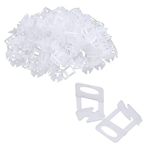 Eowppue Clips de nivelación de baldosas 1mm 200 piezas Sistema de nivelación de baldosas Espaciador Clips Bricolaje Baldosas Espaciadores