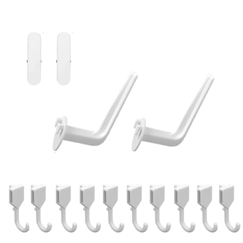 Zestify an Exclusive Hook Expansion Pack -Peg Board Hook Accessories - Expand Storage in Office or Game Room(White)