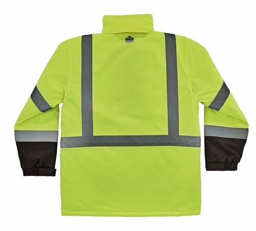Ergodyne mens Hi-vis - Class 3 Hi Vis Thermal Parka Quilted, Lime, 5X-Large US
