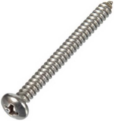 Hillman 10 in. x 1 in. L Phillips Pan Head Stainless Steel Sheet Metal Screws 100 1 pk