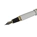 Zoohot Jinhao 159 White Fountain Pens Heavy Big Pen Gold Trim and 3 Ink converters
