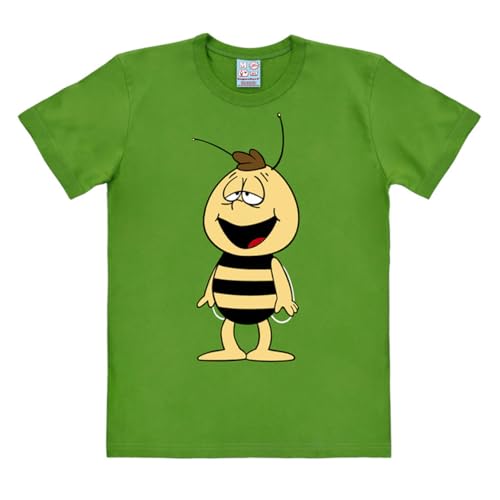 Logoshirt Biene Maja I Willi I T-Shirt Print I Damen & Herren I kurzärmlig I hellgrün I Lizenziertes Originaldesign I Größe XL