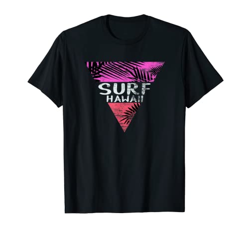 Surf Hawaii Souvenir Triángulo Gráfico Camiseta